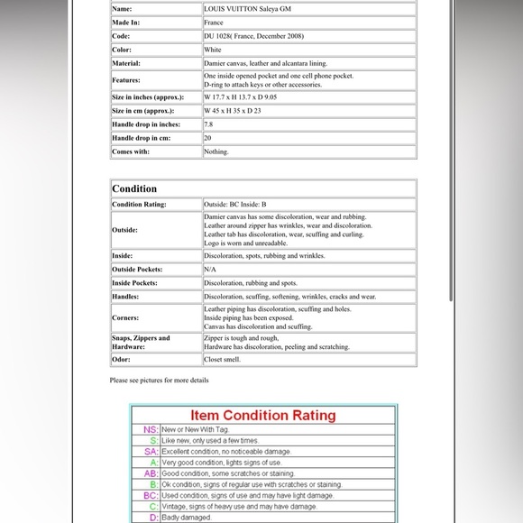 Louis Vuitton White and Tan Checkered Tote - Picture 16 of 16